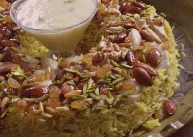 أرز مفلفل مع الدجاج واللحم المفروم لشهر رمضان