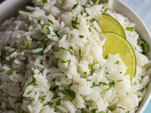 أرز بالكزبرة والليمون الأخضر