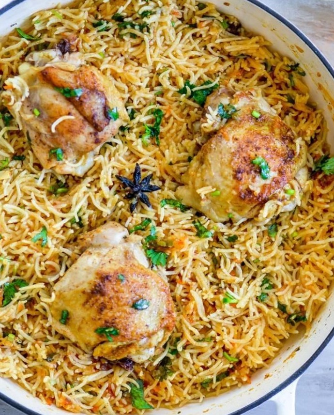 الأرز الهندي مع الدجاج بالطريقة الأصلية